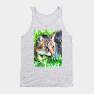 Cats - Tabby Cat Closeup Tank Top